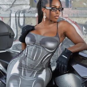 Stylish Gray Bodycon Dress